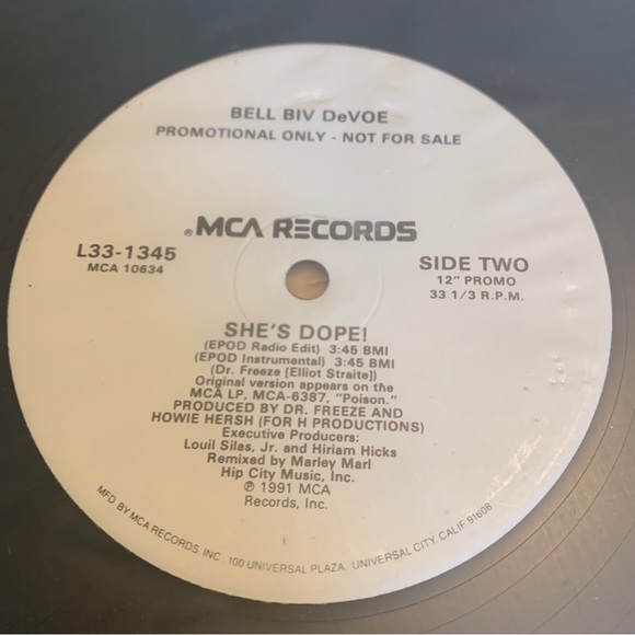 Bell Biv Devoe She'S Dope & This Is Not Goodbye SINGLE Vinyl Record Album - Picture 4 of 11